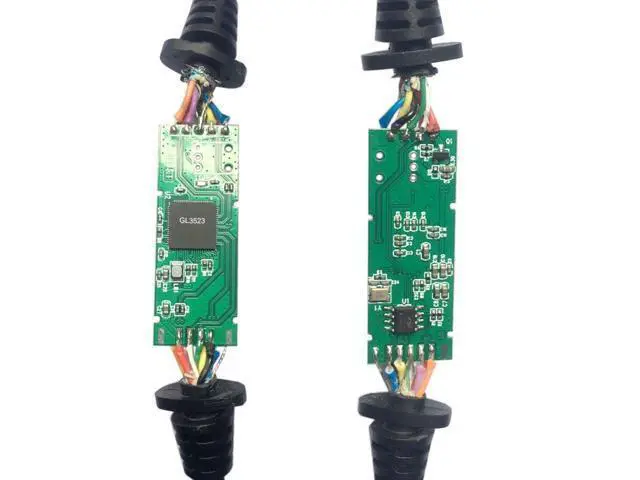 Alt view image 5 of 7 - Micro USB 3.0 Cable, USB 3.0 Type A Male to Micro B Male Cable with Repeater Chipset/Mount Panel Screws 8.0M.