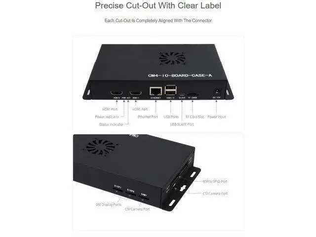 Alt view image 5 of 7 - Metal Box (A) Designed for Official Raspberry Pi Compute Module 4 IO Board Comes with Cooling Fan Mini Computer Chassis Robust and Dust-Proof Nice Looking