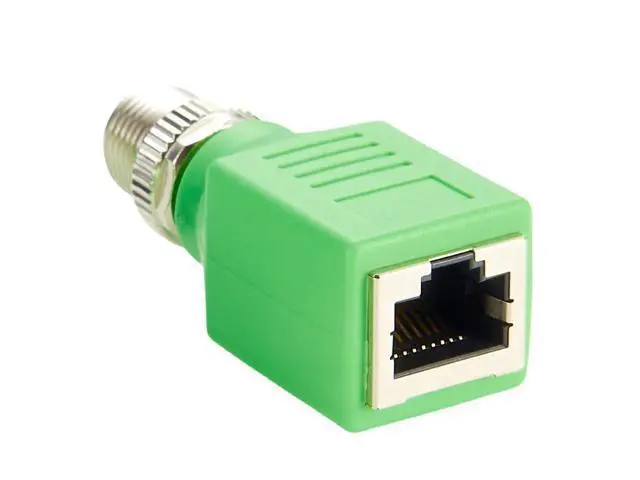 Alt view image 4 of 7 - M12 X-Coded 8 Pin to RJ45 Adapter Cat6 Industrial Ethernet Shielded Connector IP67 Waterproof RJ45 to M12 Bulkhead Jack for Industrial Camera GigE Vision PoE Sensor