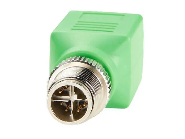 Alt view image 6 of 7 - M12 X-Coded 8 Pin to RJ45 Adapter Cat6 Industrial Ethernet Shielded Connector IP67 Waterproof RJ45 to M12 Bulkhead Jack for Industrial Camera GigE Vision PoE Sensor