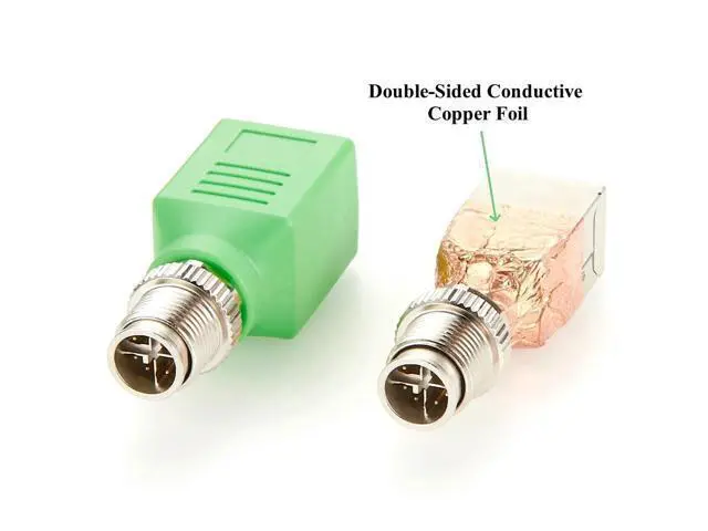 Alt view image 2 of 7 - M12 X-Coded 8 Pin to RJ45 Adapter Cat6 Industrial Ethernet Shielded Connector IP67 Waterproof RJ45 to M12 Bulkhead Jack for Industrial Camera GigE Vision PoE Sensor