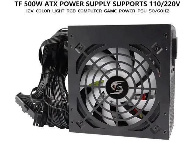 Alt view image 3 of 3 - 500W 24pin ATX Computer Power Supply RGB Fan 110v 220v PSU 500W Gaming Power Supply Lower Energy Consumption High Efficiency