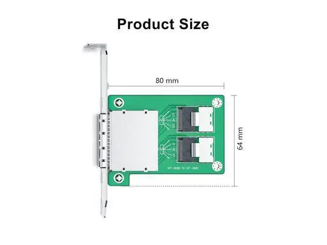 Alt view image 3 of 5 - Internal SFF-8087 to External SFF-8088 MiniSAS Adapter, Dual Ports for Server Storage RAID Controller