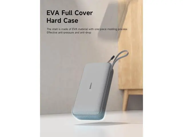 Alt view image 7 of 7 - Hagibis Electronics Organizer Travel Case Cable Organizer Bag Pouch Portable Waterproof Carry Case for Cable, Charger,Power Bank, SD Card, Mouse, USB Flash Disk (DPB03 Grey)