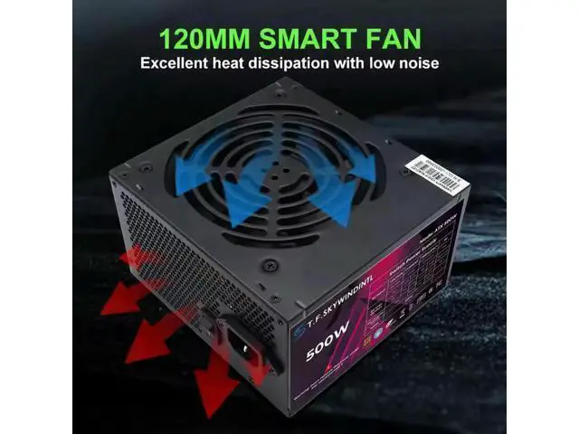 Alt view image 2 of 3 - 500W 90-264V ATX Power Supply 80 Plus Bronze Computer Power Supply PC Source For Gaming Case Multi-function Protection Energy