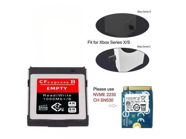 Alt view image 2 of 7 - M.2 NVMe to PCIe 4.0 CF Express Type B Hard Drive Converter Box for Camera Xbox Series X/S 2230mm CH SN530 SSD (Box no Capacity)