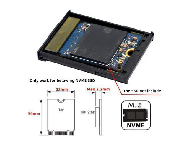Alt view image 6 of 7 - M.2 NVMe to PCIe 4.0 CF Express Type B Hard Drive Converter Box for Camera Xbox Series X/S 2230mm CH SN530 SSD (Box no Capacity)
