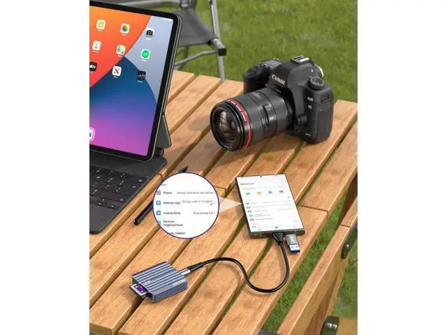 Alt view image 6 of 7 - CF Express Type B Card Reader USB C to CFexpress Type-B Memory Card Adapter up to 10Gbps