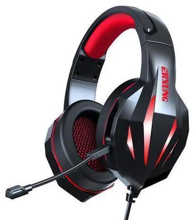 Main image of PC Gaming Headset Over-Ear Gaming Headphones with Mic LED Light Noise Cancelling Red