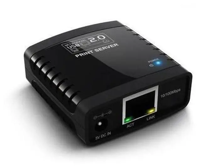 Main image of USB 2.0 LRP Print Server Share a LAN Networking USB Printer Ethernet Hub Adapter