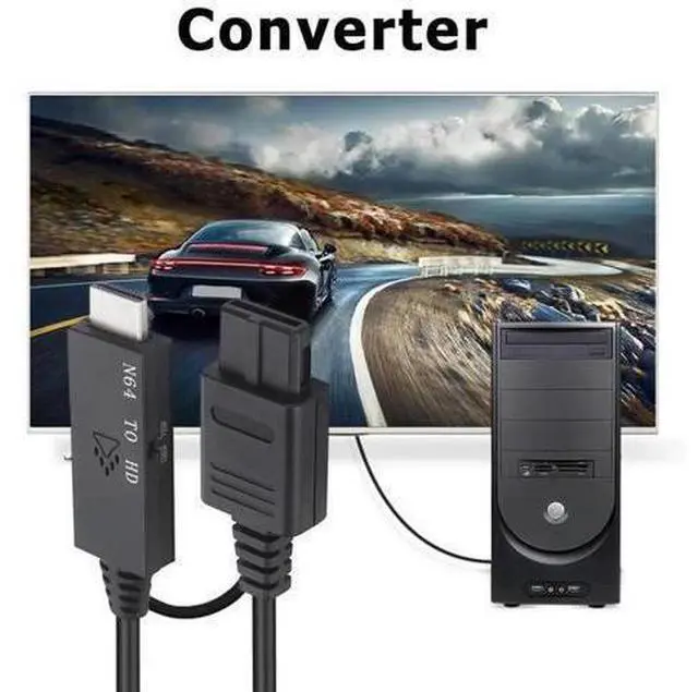 Alt view image 4 of 4 - 1m Converter Adapter Fit for Nintendo 64 To HDMI-compatible Converter Adapter Cable Plug and Play Acceessories for SNES/NGC/SFC
