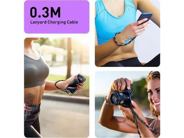 Alt view image 7 of 7 - Silicone Case with Hand Wrist Strap Lanyard for 240W Charging Cable Compatible with Anker Prime Power Bank 27,650mAh 250W