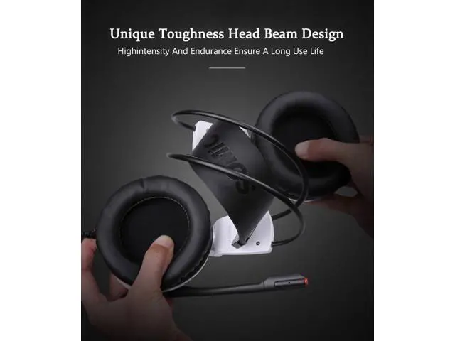 Alt view image 4 of 7 - Black Gaming Headset Wired Headphones with Noise Cancelling Mic for Computer