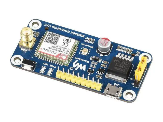 Alt view image 7 of 7 - GSM/GPRS HAT, Compatible with Raspberry Pi 5/4B/3B/Zero/Zero W/Zero 2W/Pico/Pico W/Pico WH,Jetson Nano Based on SIM800C Support SMS Data Transfer ect, 2G Communication