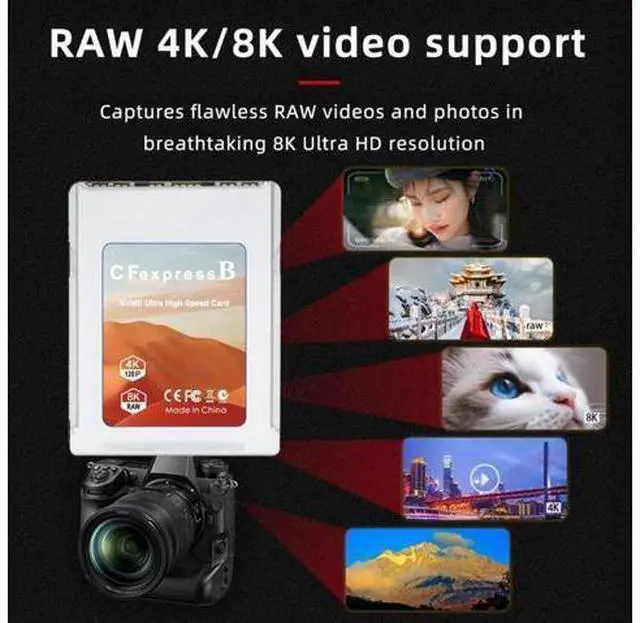 Alt view image 2 of 7 - M.2 NVMe to PCIe 4.0 CF Express Type B Hard Drive Converter Box for Z6/Z7/Z9/R3/R5 Camera Support RAW 4K/8K Video