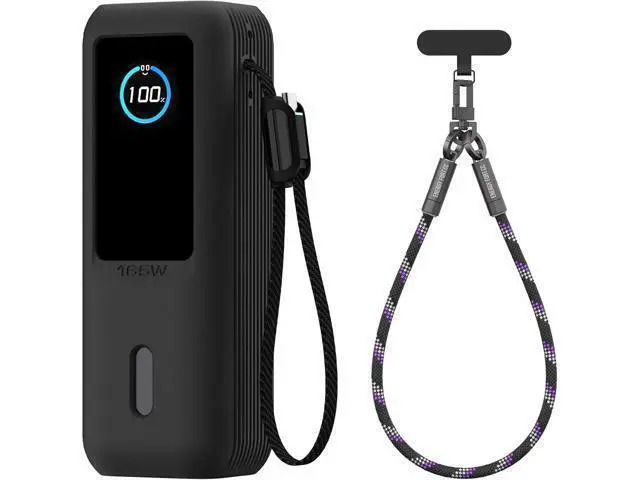 Alt view image 6 of 6 - Silicone Case with Hand Wrist Strap Lanyard for 240W Charging Cable Compatible with Anker Laptop Power Bank 25,000mAh 165W