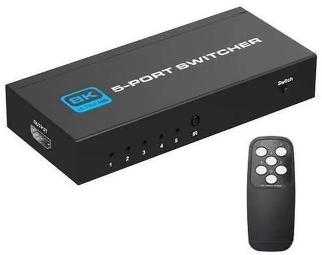 Main image of 8K 60Hz HDMI Switch 5 In 1 Out 5x1 Switcher Converter Adapter with Remoter for XBox PS4 PS5 Pro PC Projector Laptop - OZ8Q5