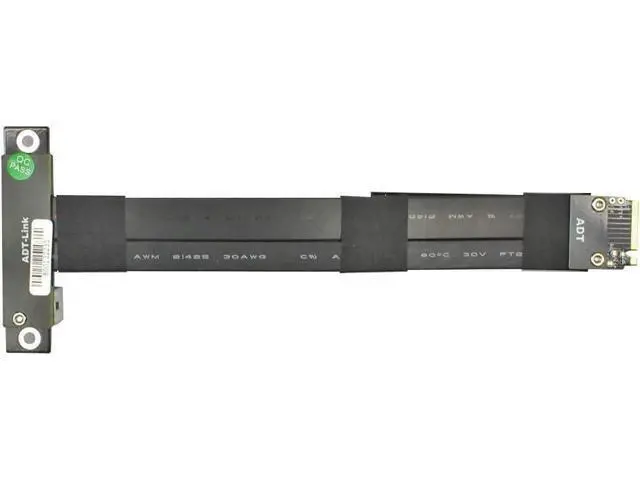 Alt view image 2 of 6 - ADT-R42 Series PCI-E 4X to M.2 NGFF NVMe M Key 2280 Riser Card 32G/BPS PCIe 3.0 x4 High Speed M2 Key-M PCI-Express Extension Cable (R42SL 30CM)