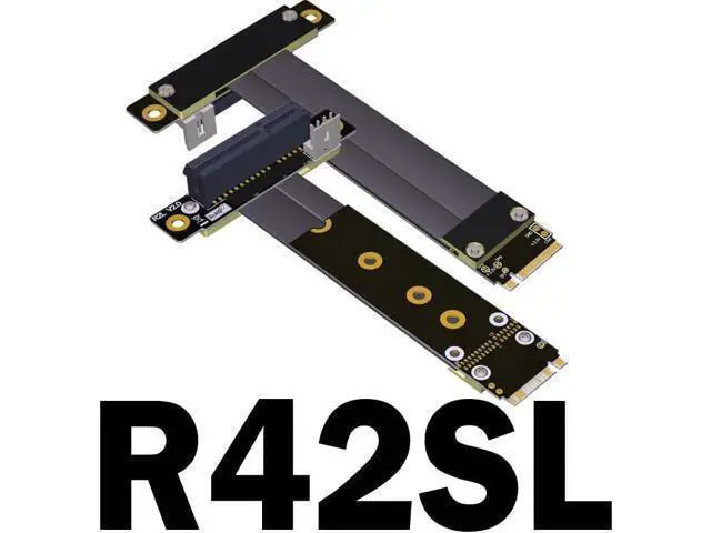 Alt view image 5 of 6 - ADT-R42 Series PCI-E 4X to M.2 NGFF NVMe M Key 2280 Riser Card 32G/BPS PCIe 3.0 x4 High Speed M2 Key-M PCI-Express Extension Cable (R42SL 30CM)
