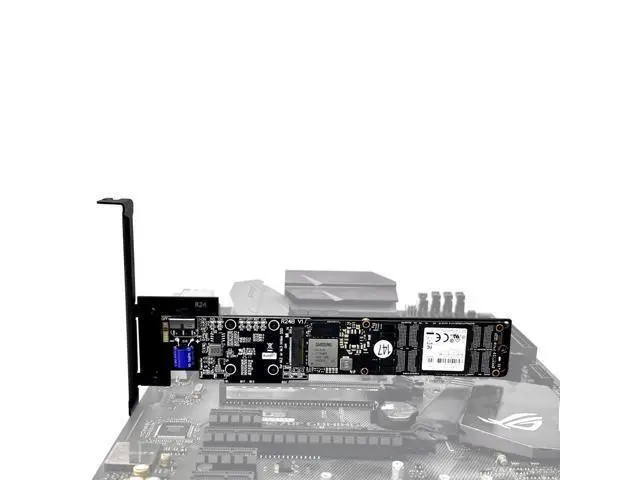 Alt view image 3 of 7 - ADT PCIe 5.0 x4 to M.2/M.3 NVME SSD Adapter Card 128G/bps with Bracket Compatible with M.2 NVMe 2230 2242 2260 2280 22110 SSD (R24B)