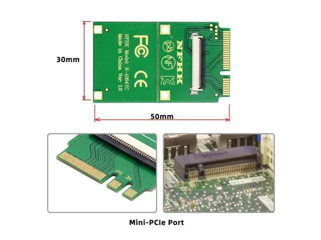 Alt view image 5 of 7 - Mini PCI-E/M.2(A+E Key) to 4 SATA 3.0 Extension Card Adapter for Motherboard SATA Hard Drive Port Extension with 10cm Flat Cable