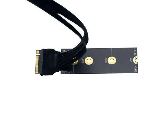 Alt view image 2 of 7 - M22EF-S PCIE5.0 X4 SSD Adapter Cable M.2 Mkey Extender 128Gbps Compatible with M.2 NVME 2280 22110 SSD (20CM)