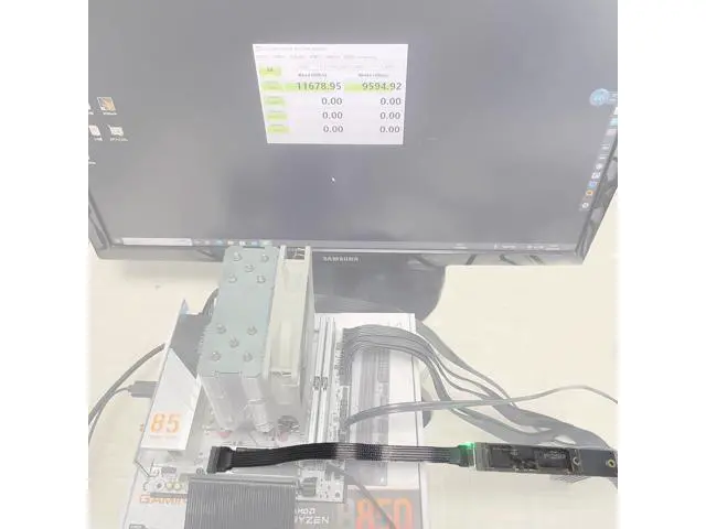 Alt view image 7 of 7 - M22EF-S PCIE5.0 X4 SSD Adapter Cable M.2 Mkey Extender 128Gbps Compatible with M.2 NVME 2280 22110 SSD (20CM)