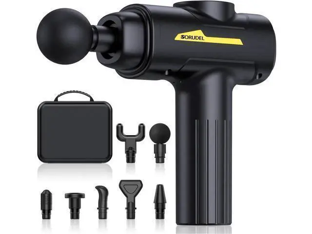 Alt view image 5 of 7 - Massage Gun,Massage Gun Deep Tissue for Pain Relief with 7 Massage Heads 6 Speeds and Carrying Case (Black)