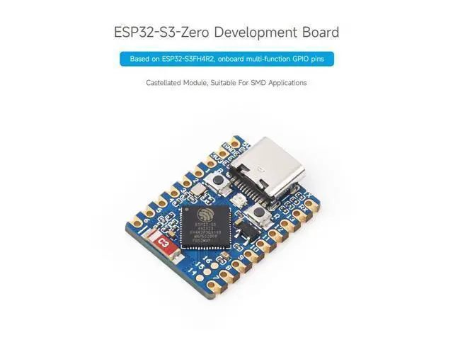 Alt view image 3 of 7 - 3PCS ESP32-S3 Mini Development Board, Based On ESP32-S3FH4R2, Onboard Multi-Function GPIO Pins, Dual-Core Processor, 240MHz Running Frequency, 2.4GHz Wi-Fi & BLE 5