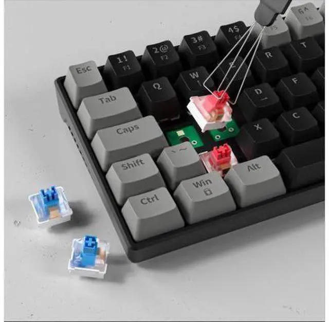 Alt view image 5 of 5 - Mechanical Keyboard 64 Keys RGB LED Backlit Wired Gaming Keyboard