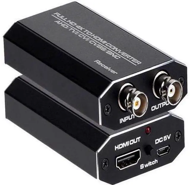 Main image of BNC AHD TVI CVI CVBS to HDMI Video Converter, Full HD 4K 8MP/5MP/4MP/3MP/1080P/720P BNC to HDMI Converter Adapter for Monitor HDTV DVR