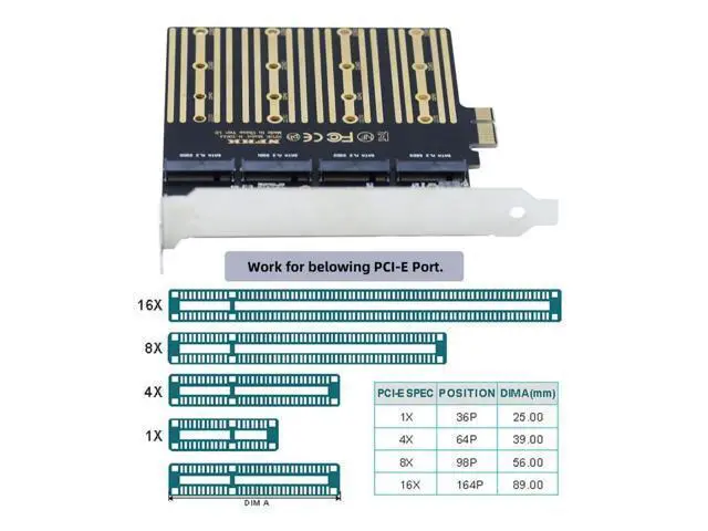 Alt view image 5 of 7 - M.2 SSD to PCI-E X1 Adapter 4 SATA SSD to PCIe 3.0/4.0 Expansion Card Adapter ASM1064 Chipset with 12cm PCI-E Bracket