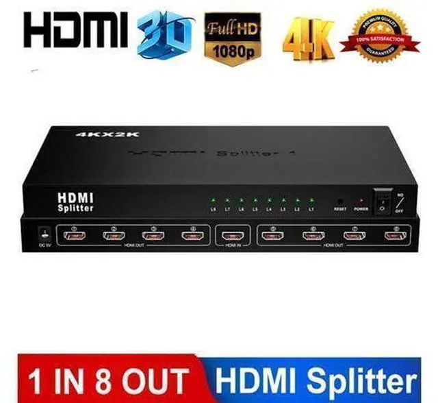 Main image of 1x8 8 Ports HDMI Powered Splitter for Full HD 4Kx2K 1080P ; 3D Support (One Input To Eight Outputs)