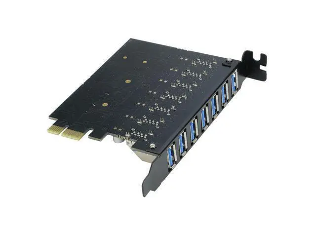 Alt view image 6 of 7 - USB 3.0 PCI-e Expansion Card 7Port, PCI-e x1 to USB 3.0 HUB Adapter 5Gbps (No Power Need)