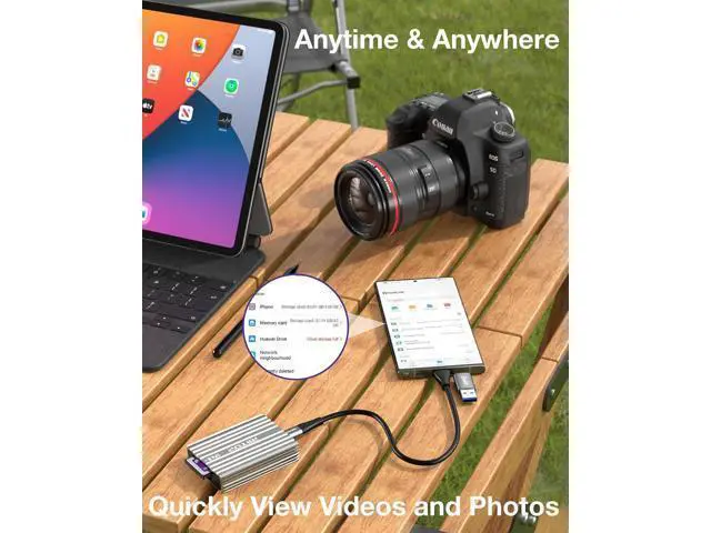 Alt view image 6 of 7 - CF Express Card Reader CFexpress Type B and Type A to USB C 3.2 Gen 2 10Gbps 2in1 Memory Card Adapter