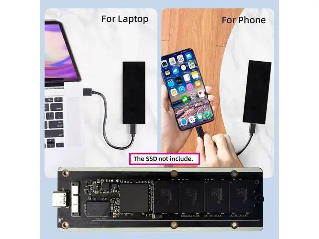 Alt view image 3 of 7 - 6+12Pin MAC SSD to USB 3.0 Type-C 5Gbps Mobile HDD Case Enclosure Adapter for 2010 2011 MAC Air Pro A1369 A1370 SSD