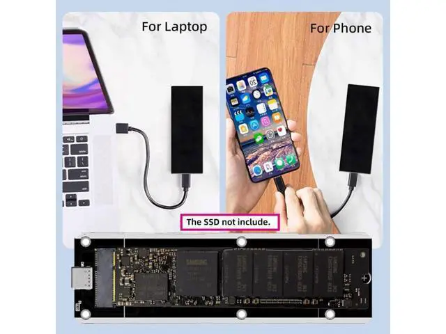 Alt view image 3 of 7 - 7+17Pin MAC SSD to USB 3.0 Type-C 5Gbps Mobile HDD Case Enclosure Adapter for 2012 MAC Air Pro A1465 A1466 Retina SSD