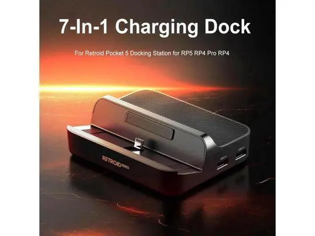 Alt view image 4 of 5 - 7 In 1 Charging Dock for Retroid Pocket 5 Charger Dock Station PD Charging HDMI-Compatible Mini Game Console Dock Accessories