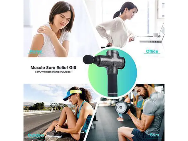 Alt view image 2 of 3 - Massage Gun,30 Speeds Professional Deep Tissue Massager Gun for Pain Relief,Super Quiet Percussion Muscle Massager Gun for Athletes Silver