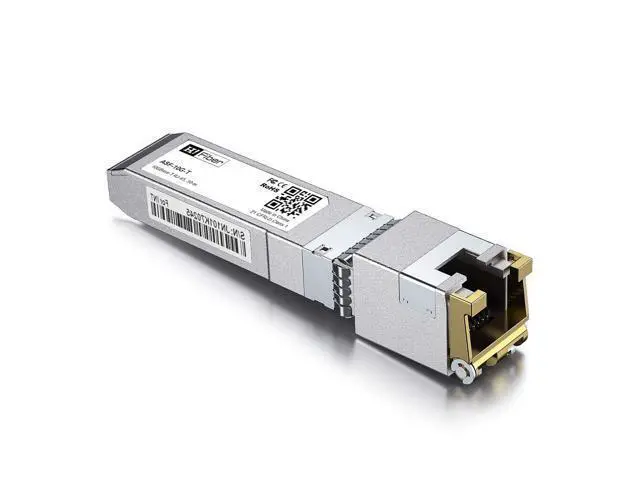 Alt view image 4 of 7 - H!Fiber 10Gb SFP+ to RJ45 Module, 10Gbase-T Ethernet SFP+ Copper Transceiver Support 10G/5G/2.5G/1.25G, for Intel E10GSFPT MikroTik, Ubiquiti, Unifi, Netgear, QNAP, D-Link, Cat6a/Cat7,30m (98ft)
