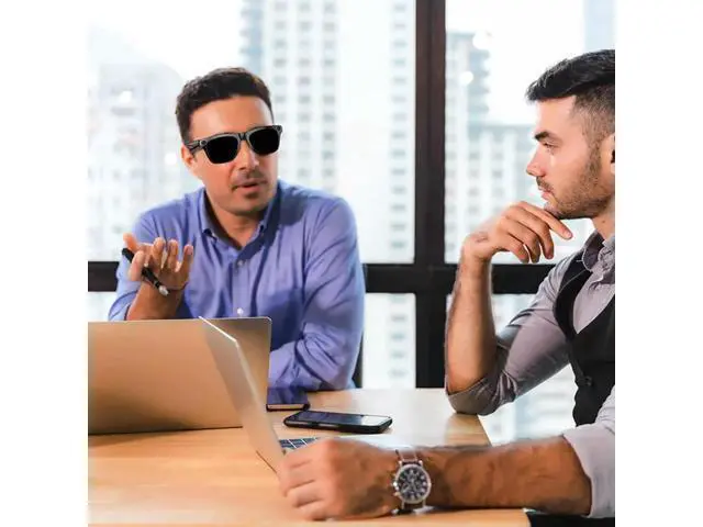 Alt view image 2 of 4 - AI Translation Glasses with Flash Light Sports Video Glasses 1M High Definition Pixel Translation Sunglasses for Trade Business