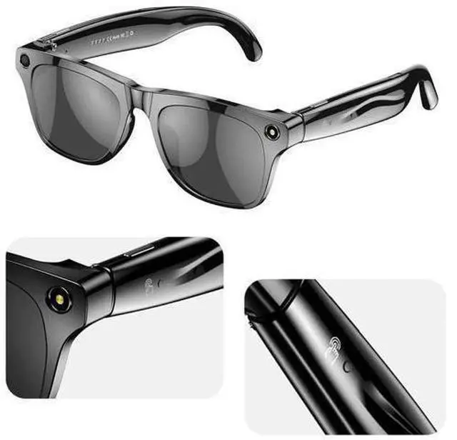 Main image of AI Translation Glasses with Flash Light Sports Video Glasses 1M High Definition Pixel Translation Sunglasses for Trade Business