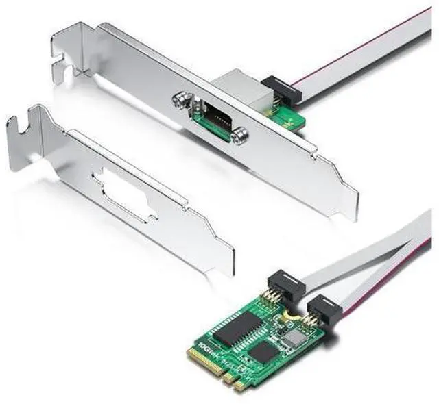 Main image of H!Fiber M.2 A+E Key 2.5G Ethernet Network Card, Realtek RTL8125 Controller, 10/100/1000/2500 Mbps Single RJ45 Port, PCIe X1, with 0.18m(0.59ft) Cable, 2.5 Gigabit NIC for Windows/Windows Server/Linux