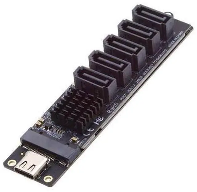 Main image of USB 3.1 Gen 2 to 5 SATA 3.0 Port Multiplier Extension Card Adapter for Motherboard SATA Hard Drive Port Extension with JMB575 JMS580 Chipset