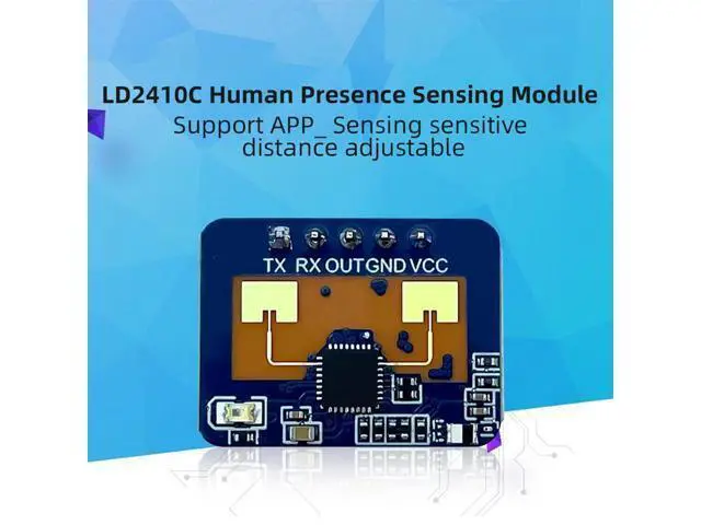 Alt view image 2 of 6 - 2410C 24G Human Presence Sensor Ra¡¤DAR Module FMCW Modulation Compatible with Blue-Tooth APP (5Pcs Module)