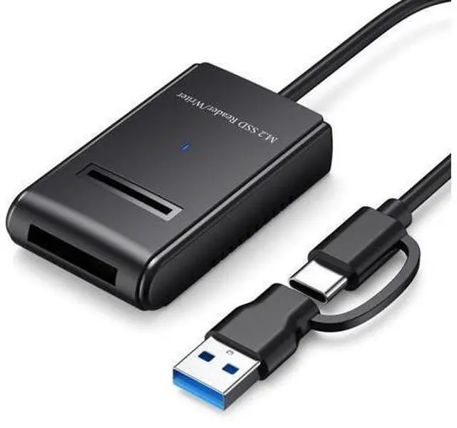 Main image of M.2 NVME/SATA SSD Enclosure Reader/Writer,USB A/C 10Gbps Desktop M.2 SSD Dual Protocol Enclosure Adapter