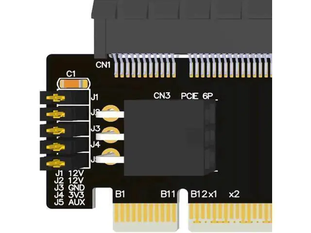 Alt view image 3 of 5 - ADT-R33G PCIe 5.0x16 Half Height to Full Height Extension Card Test Adapter Protection Card Compatible with gen3 gen4 gen5