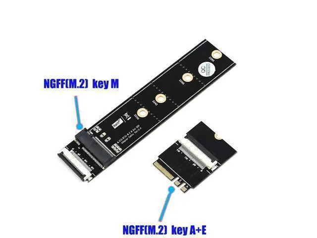 Alt view image 2 of 7 - M.2 NGFF Key M to Key A+E Extension Cable Adapter Card with High Speed FPC Cable for 2230/2242/2260/2280 Laptop SSD Adapter