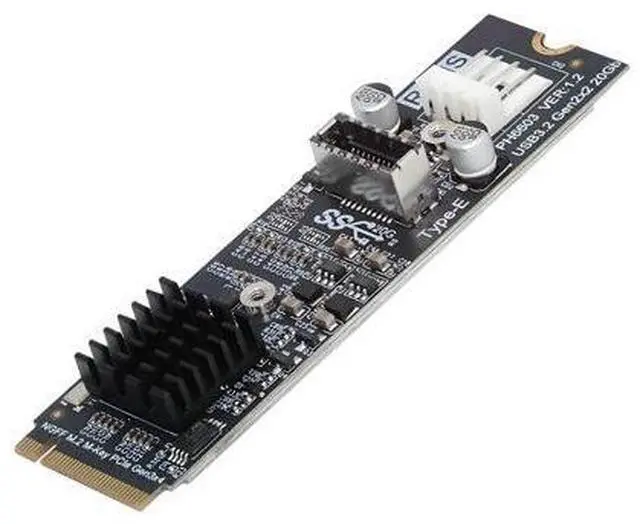 Main image of M.2 NVME NGFF M-Key to USB 3.1 Type-E Front Panel Socket Mainboard Header Extension Adapter 20Gbps