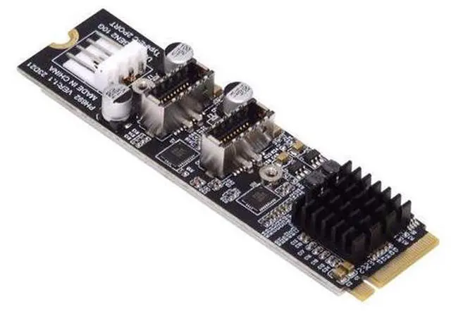 Main image of M.2 NVME NGFF M-Key 1 to 2 USB 3.1 Type-E Front Panel Socket Mainboard Header Extension Adapter